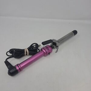 Hot Shot Tools S510326 Pink Titanium 1" Curling Iron - Clean Tested Works Good